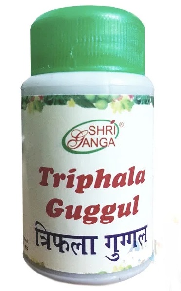 TRIPHALA GUGGUL, Shri Ganga (ТРИФАЛА ГУГГУЛ в таблетках, для очищения, омоложения организма, Шри Ганга), 50 г.