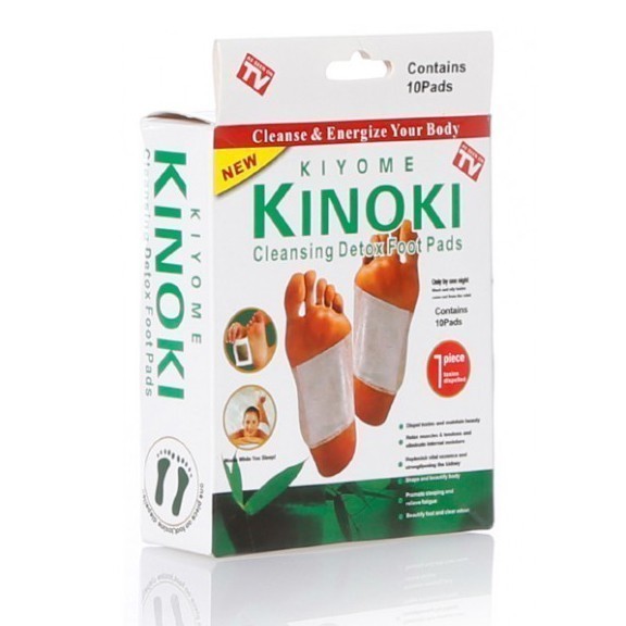 KINOKI Cleansing Detox Foot Pads (Детоксикационный пластырь для стоп) БЕЛАЯ КОРОБКА, 1 уп. (10 штук)