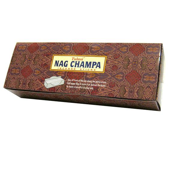 Tulasi NAG CHAMPA Incense Sticks, Sarathi (Туласи благовония НАГ ЧАМПА, Саратхи), шестигранник 15 г