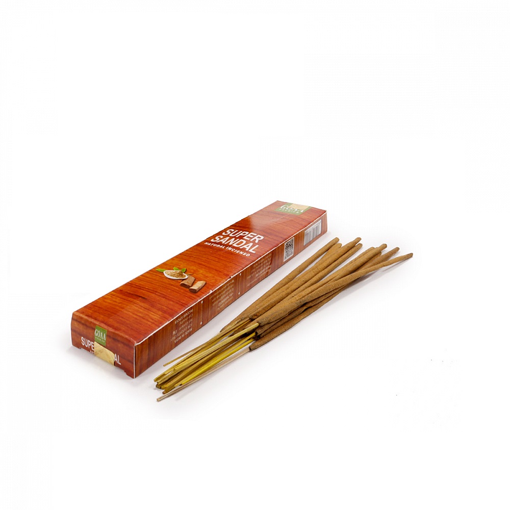 GOAA Premium SUPER SANDAL, Natural Incense Sticks (Благовония СУПЕР САНДАЛ, Гоаа Премиум), 15 г.