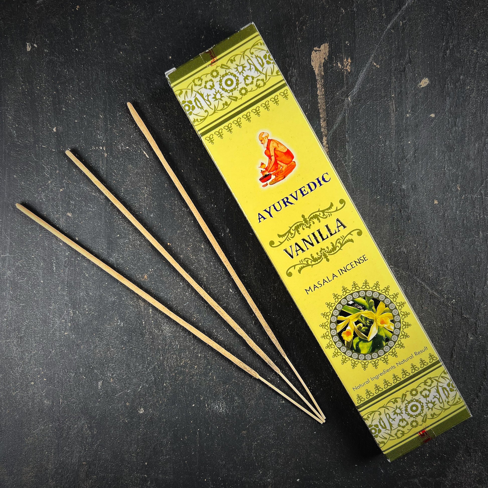 VANILLA Masala Incense, Ayurvedic (ВАНИЛЬ масала благовония, Аюрведик), уп. 15 г.