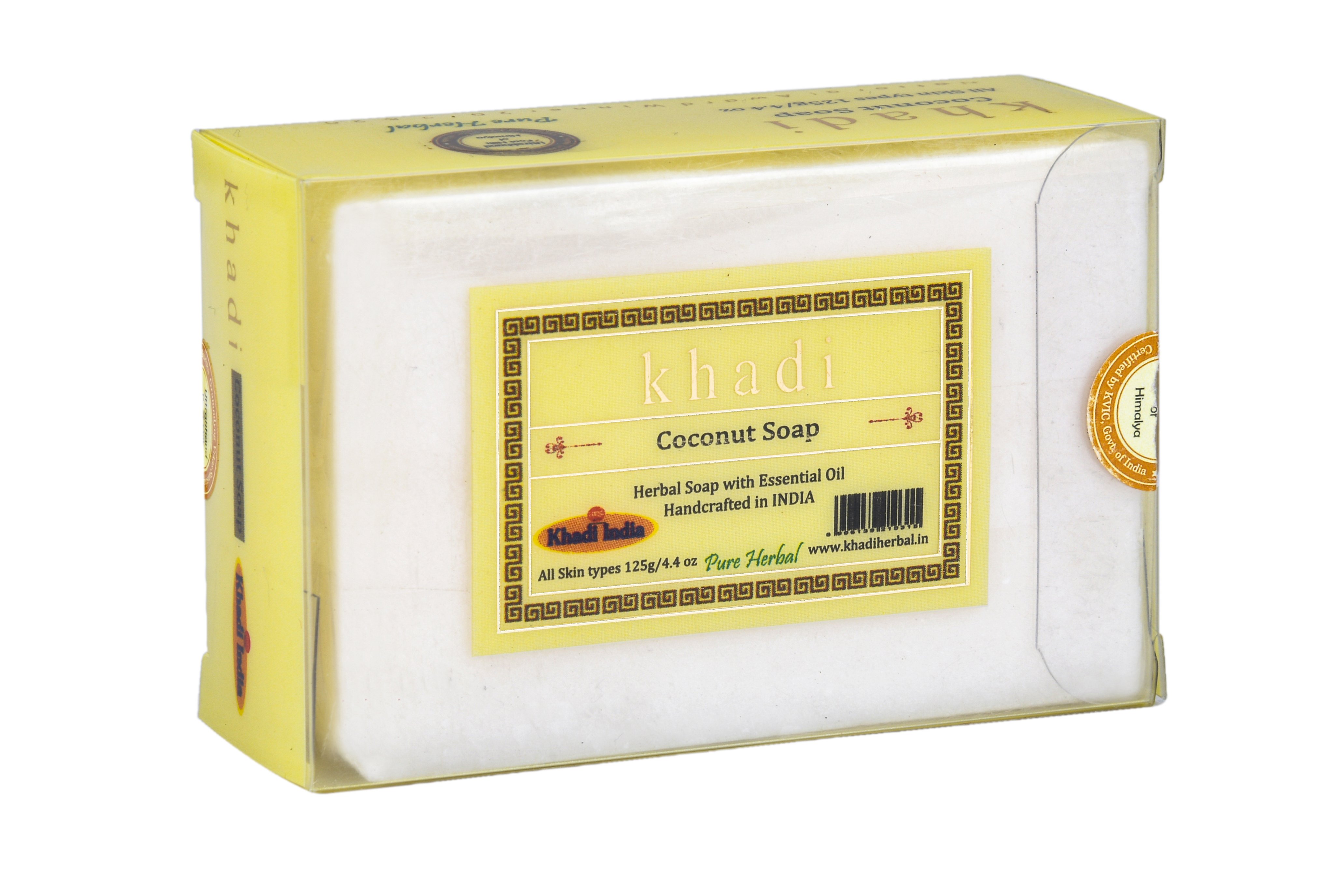 Khadi COCONUT SOAP, Khadi India (КОКОСОВОЕ МЫЛО ручной работы с эфирными маслами, Кхади Индия), 125 г.