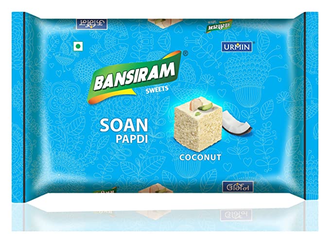 Soan Papdi COCONUT Bansiram Sweets (Соан папди с КОКОСОМ, Бансирам), 250 г.