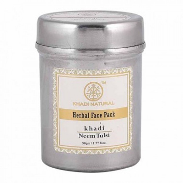 Herbal Face Pack Khadi NEEM TULSI, Khadi Natural (Травяная маска для лица НИМ ТУЛСИ, Кхади Нэчрл), 50 г.