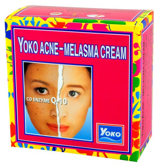 ACNE-MELASMA Cream, Co Enzyme Q-10, Yoko (Крем для лица ПРОТИВ АКНЕ И ПИГМЕНТАЦИИ С КОЭНЗИМОМ Q10, Йоко), 4 г.
