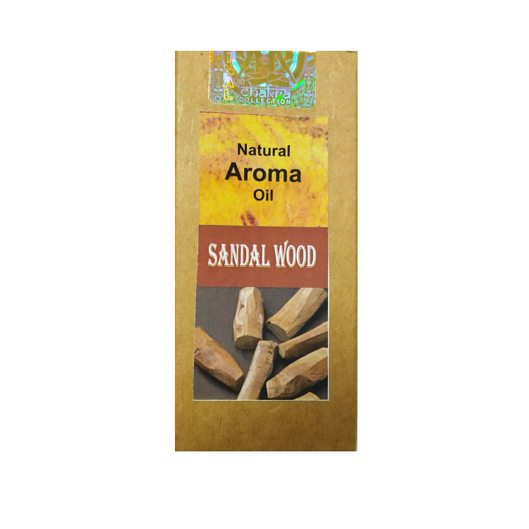 Natural Aroma Oil SANDAL WOOD, Shri Chakra (Натуральное ароматическое масло САНДАЛОВЫЙ ЛЕС, Шри Чакра), 10 мл.