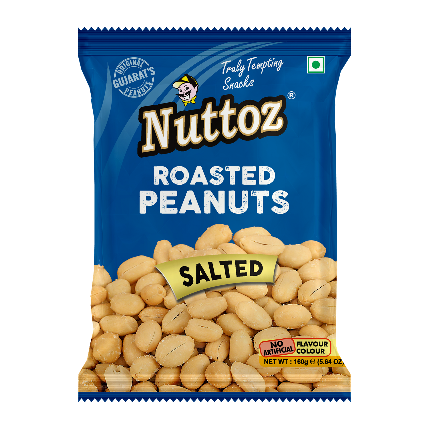 Roasted Peanuts SALTED, Nuttoz (Жареный арахис СОЛЁНЫЙ, Наттоз), 160 г.