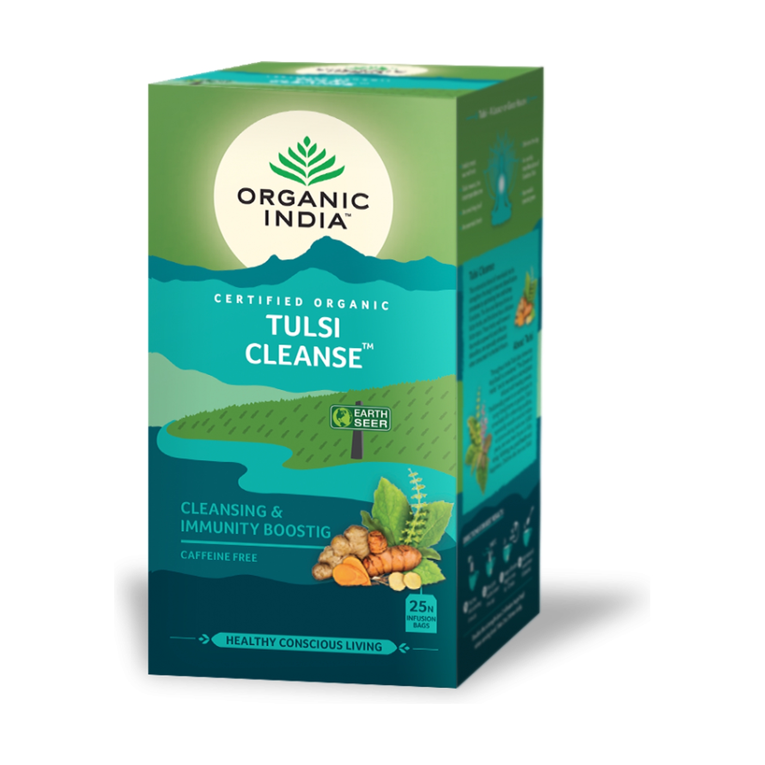 TULSI CLEANSE, Organic India (ТУЛСИ ОЧИЩЕНИЕ, чай, ежедневная поддержка для печени и почек, Органик Индия), 25 пакетиков.