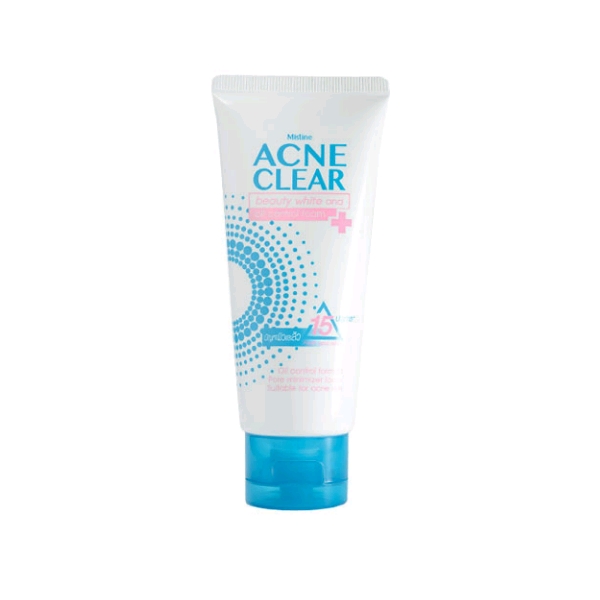 ACNE CLEAR Beauty White and Oil Control Foam, Mistine (Пенка для умывания ОЧИЩАЮЩАЯ ОТ УГРЕЙ И ПРЫЩЕЙ, Контроль жирности, Мистин), 85 г.