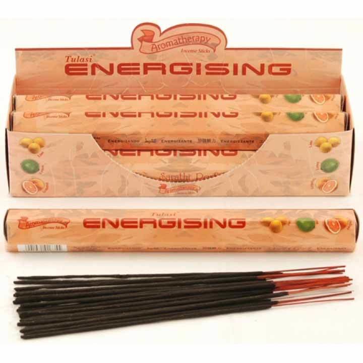 Tulasi ENERGISING Aromatherapy Incense Sticks, Sarathi (Туласи благовония ЭНЕРГИЯ, Саратхи), уп. 20 палочек.