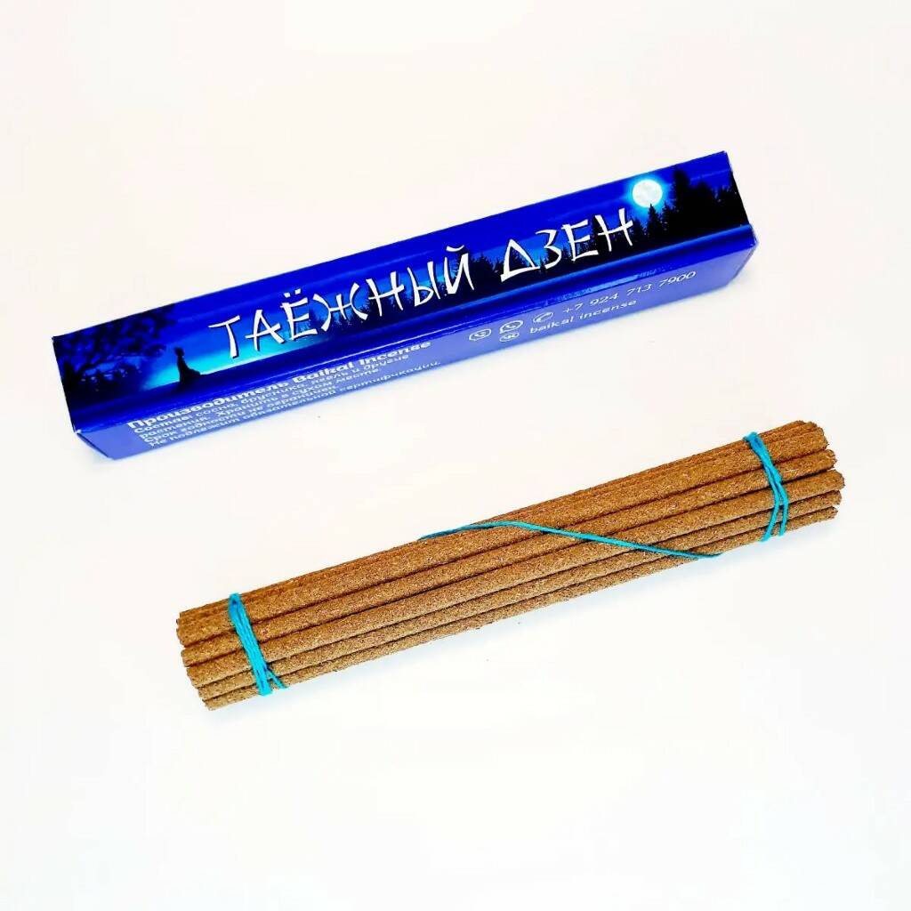 ТАЁЖНЫЙ ДЗЕН безосновные благовония палочки, Baikal Incense, 1 уп. (19 палочек)