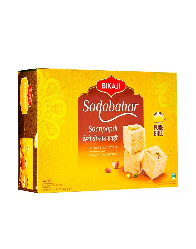 Soanpapdi SADABAHAR, BIKAJI (Соанпапди - индийская воздушная халва из нутовой муки САДАБАХАР, БИКАДЖИ), 200 г.