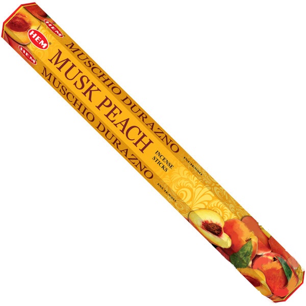 Hem Incense Sticks MUSK PEACH (Благовония МУСК ПЕРСИК, Хем), уп. 20 палочек.