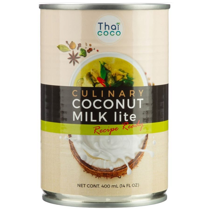 Culinary COCONUT MILK, Thai Coco (Кокосовое молоко для готовки, Таи Коко), 400 мл.
