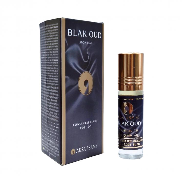 BLAK OUD MONTIAL Concentrated Essential Oil, Aksa Esans (БЛЭК УД турецкие роликовые масляные духи, Акса Эсанс), 6 мл.