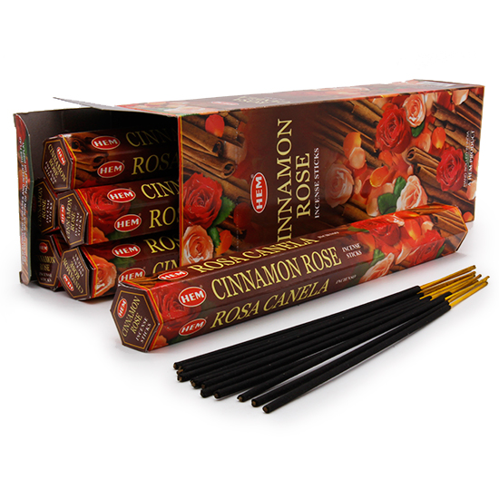 Hem Incense Sticks CINNAMON ROSE (Благовония КОРИЦА РОЗА, Хем), уп. 20 палочек.