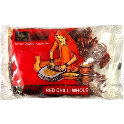 MIRCH (Red Chilli) WHOLE-HOT Bharat Bazaar (Красный перец, стручковый, Бхарат Базар), 50 г.