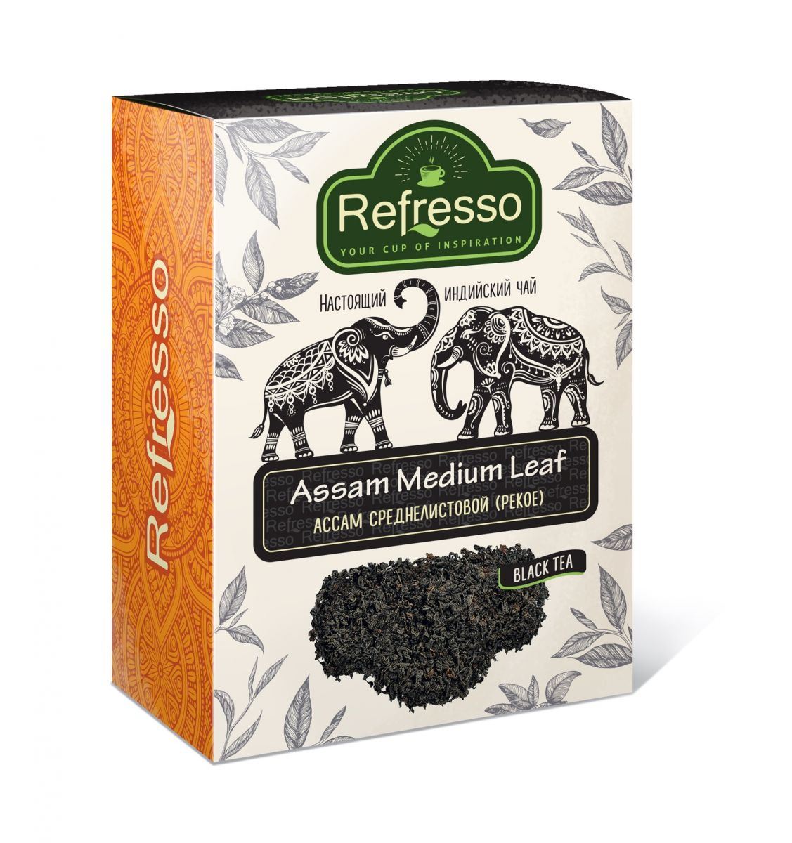 ASSAM Medium Leaf Black Tea, Refresso (АССАМ Среднелистовой (PEKOE) черный чай, Рефрессо), 250 г.