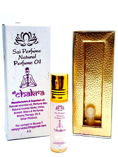 Sai Perfume Natural Oil MANGO, Shri Chakra (Натуральное парфюмерное масло МАНГО, Шри Чакра), коробка, 8 мл.