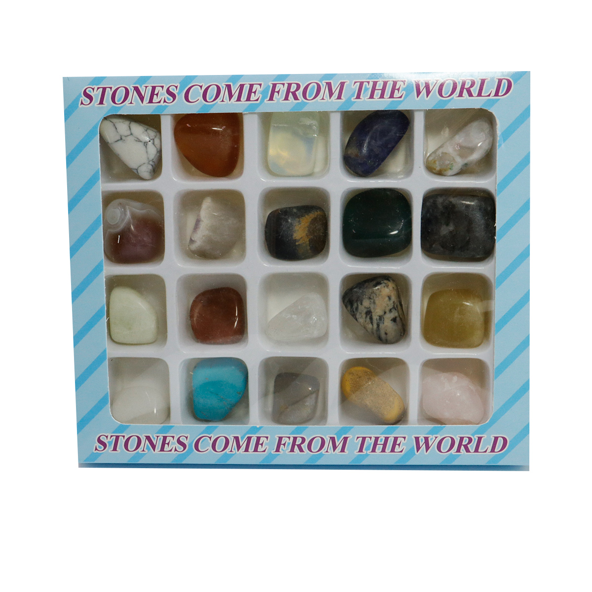 NATURAL GEMSTONES (набор КАМНЕЙ-САМОЦВЕТОВ), упаковка 20 камней.