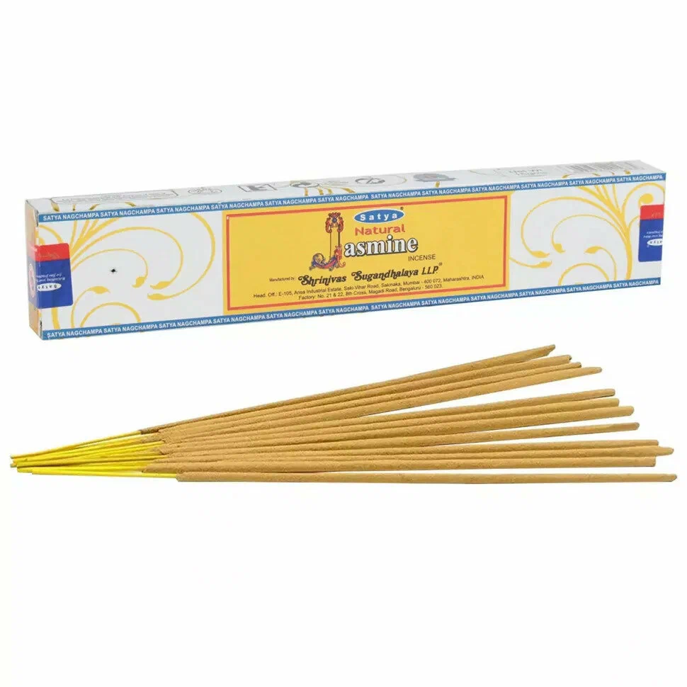 NATURAL JASMINE Incense, Satya (Благовония НАТУРАЛЬНЫЙ ЖАСМИН, Сатья), 15 г.