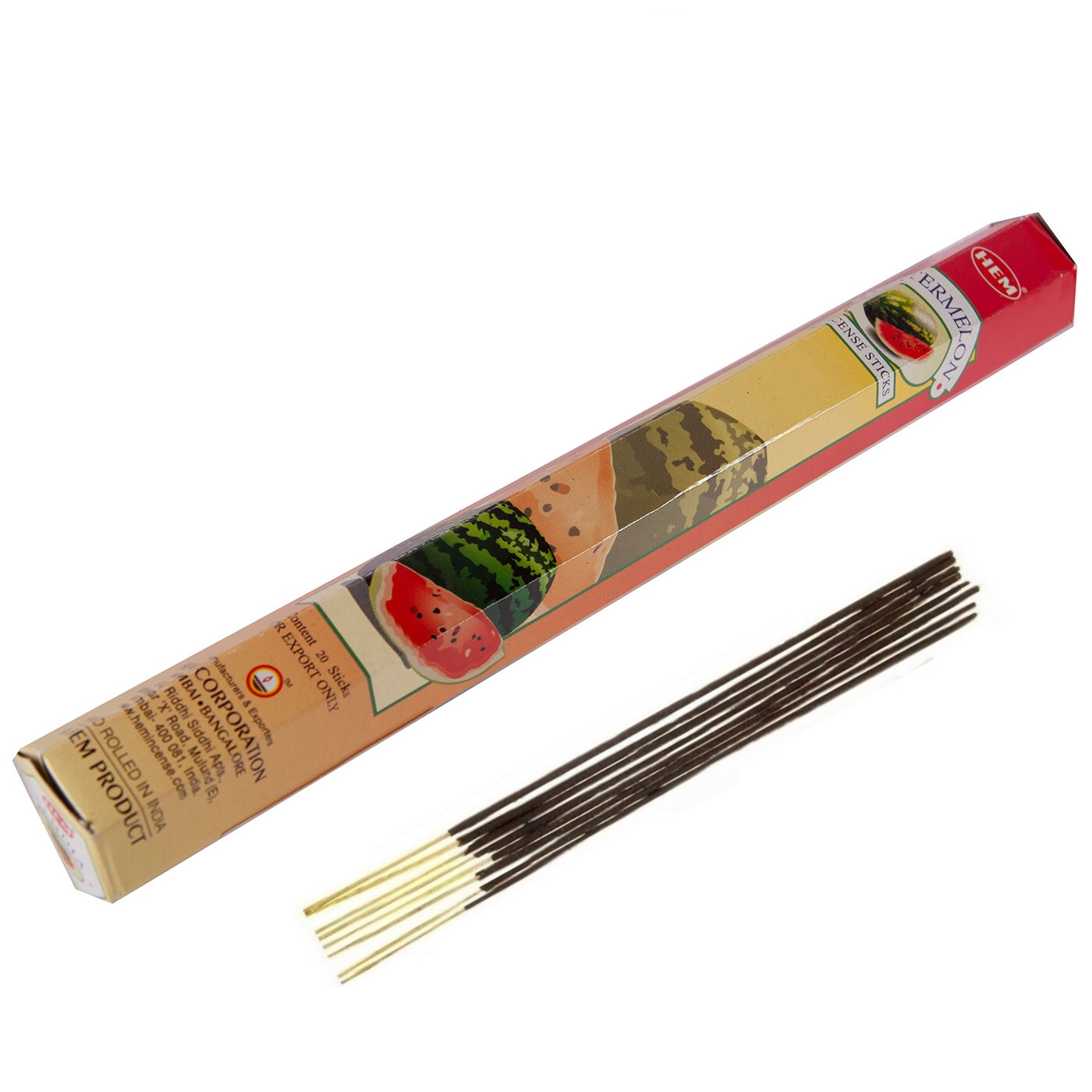 Hem Incense Sticks WATERMELON (Благовония АРБУЗ, Хем), уп. 20 палочек.