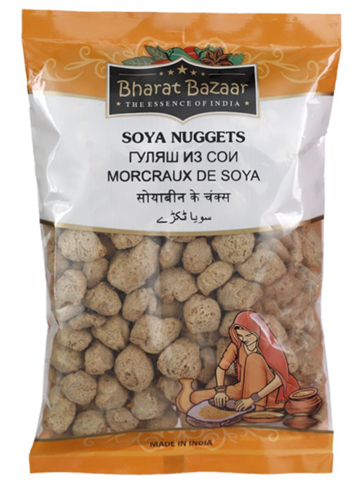 SOYA NUGGETS, Bharat Bazaar (ГУЛЯШ ИЗ СОИ, Бхарат Базар), 200 г.