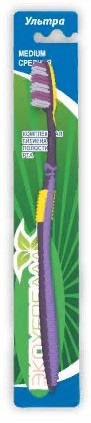 УЛЬТРА зубная щётка (средняя жесткость, разные цвета), Экохербалл, 1 шт.