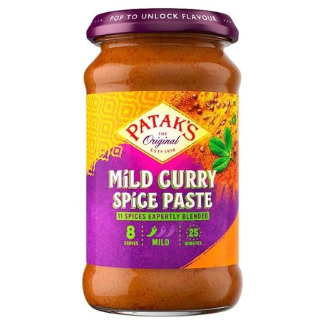 MILD CURRY SPICE PASTE, Patak's (Паста КАРРИ, НЕострая, Патакс), 283 г.