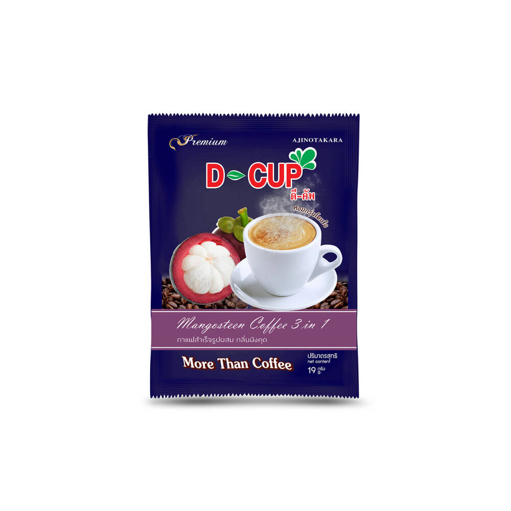 D-Cup MANGOSTEEN COFFEE 3 in 1 (Растворимый кофе 3 в 1 со вкусом МАНГОСТИНА), 19 г.