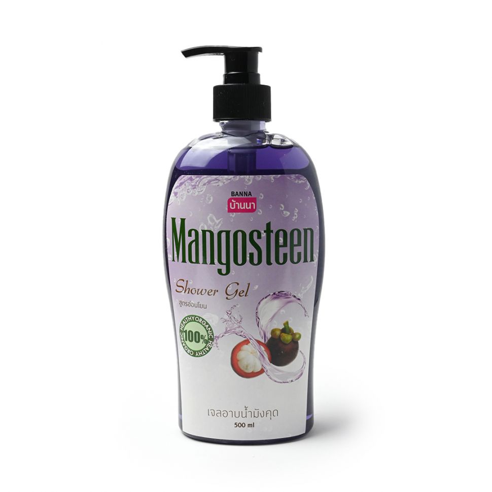 MANGOSTEEN Shower gel, Banna (МАНГОСТИН гель для душа, Банна), с дозатором, 500 мл.