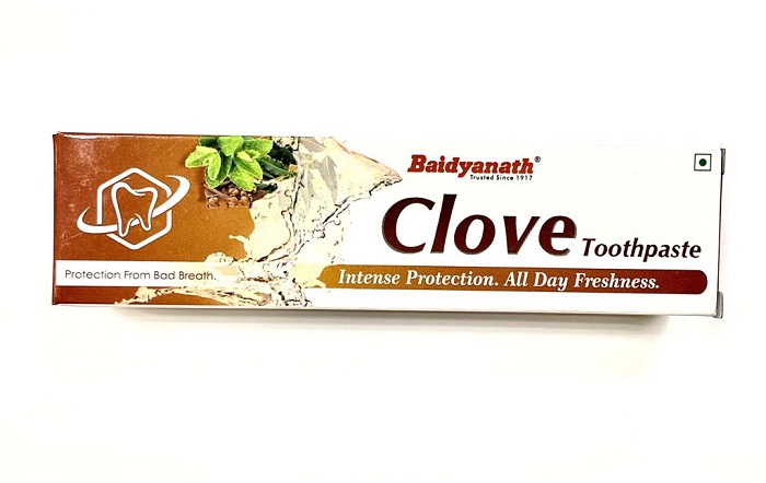 CLOVE Toothpaste, Baidyanath (Зубная паста ГВОЗДИКА, Интенсивная защита. Свежесть на весь день, Байдьянатх), 100 г.