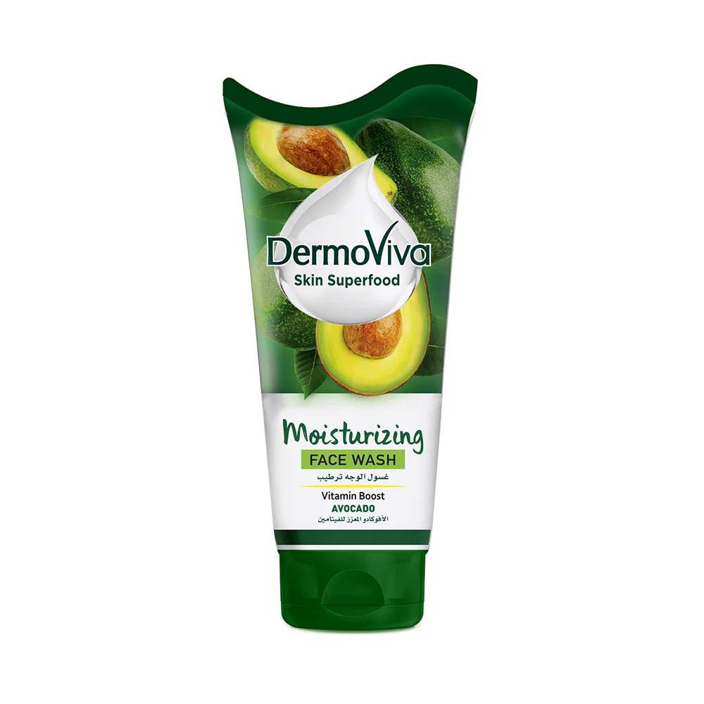 DermoViva MOISTURIZING Face Wash, AVOCADO, Dabur (УВЛАЖНЯЮЩИЙ гель для умывания с АВОКАДО - заряд витаминов, Дабур), 150 мл.