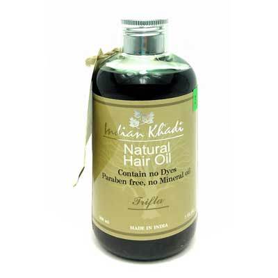 Natural Hair Oil TRIFLA, Indian Khadi (Натуральное масло для волос ТРИФАЛА, Индиан Кхади), 200 мл.