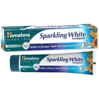 SPARKLING WHITE Toothpaste Himalaya (Зубная паста СПАРКЛИНГ ВАЙТ, с отбеливающим эффектом, Хималая), 80 г.