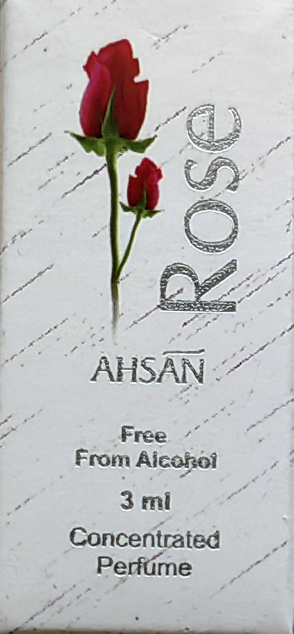ROSE Concentrated Perfume, Ahsan (РОЗА масляные индийские духи), ролик, 3 мл.