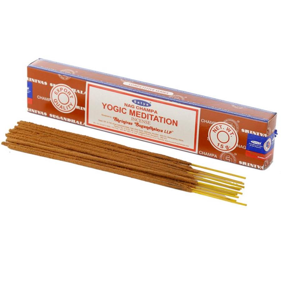 Nag Champa YOGIC MEDITATION Incense, Satya (Благовония Наг Чампа ЙОГА МЕДИТАЦИЯ, Сатья), 15 г.