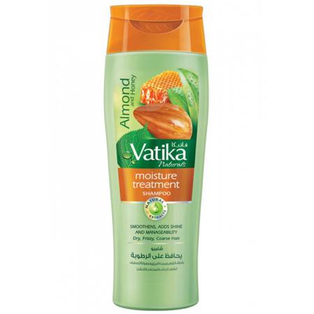 Vatika ALMOND AND HONEY Moisture Treatment Shampoo, Dabur (Ватика МИНДАЛЬ И МЕД Шампунь УВЛАЖНЯЮЩИЙ для сухих, вьющихся и жестких волос, Дабур), 400 мл.
