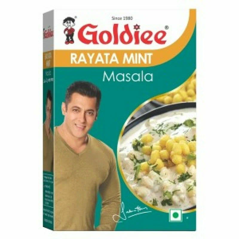 RAYATA MINT Masala, Goldiee (Смесь специй для салата РАЙТА Масала, Голди), 100 г.