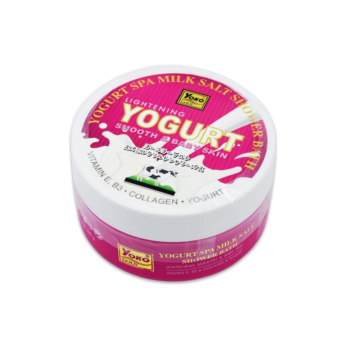 Lightening YOGURT Spa Milk Salt, Smooth & Baby Skin, Yoko Gold (Осветляющий Солевой СПА-Скраб С ЙОГУРТОМ И МОЛОКОМ, Йоко), 380 г.