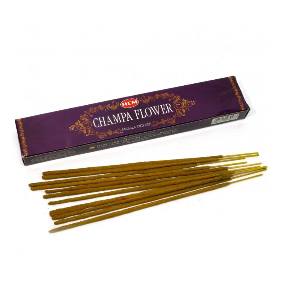 CHAMPA FLOWER Masala Incense, Hem (ЦВЕТОК ЧАМПА масала благовония палочки, Хем), уп. 15 г.