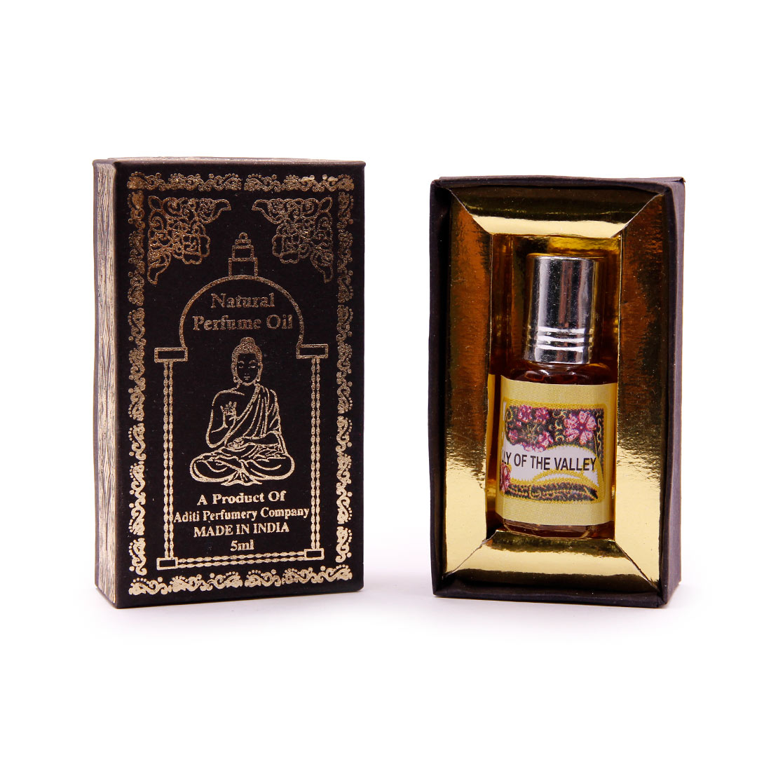 Natural Perfume Oil LILY OF THE VALLEY, Box, Secrets of India (Натуральное парфюмерное масло ЛАНДЫШ, коробка), 5 мл.