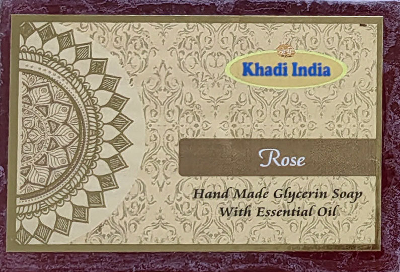 ROSE, Khadi India (РОЗА глицериновое мыло ручной работы, Кхади Индия), 100 г.