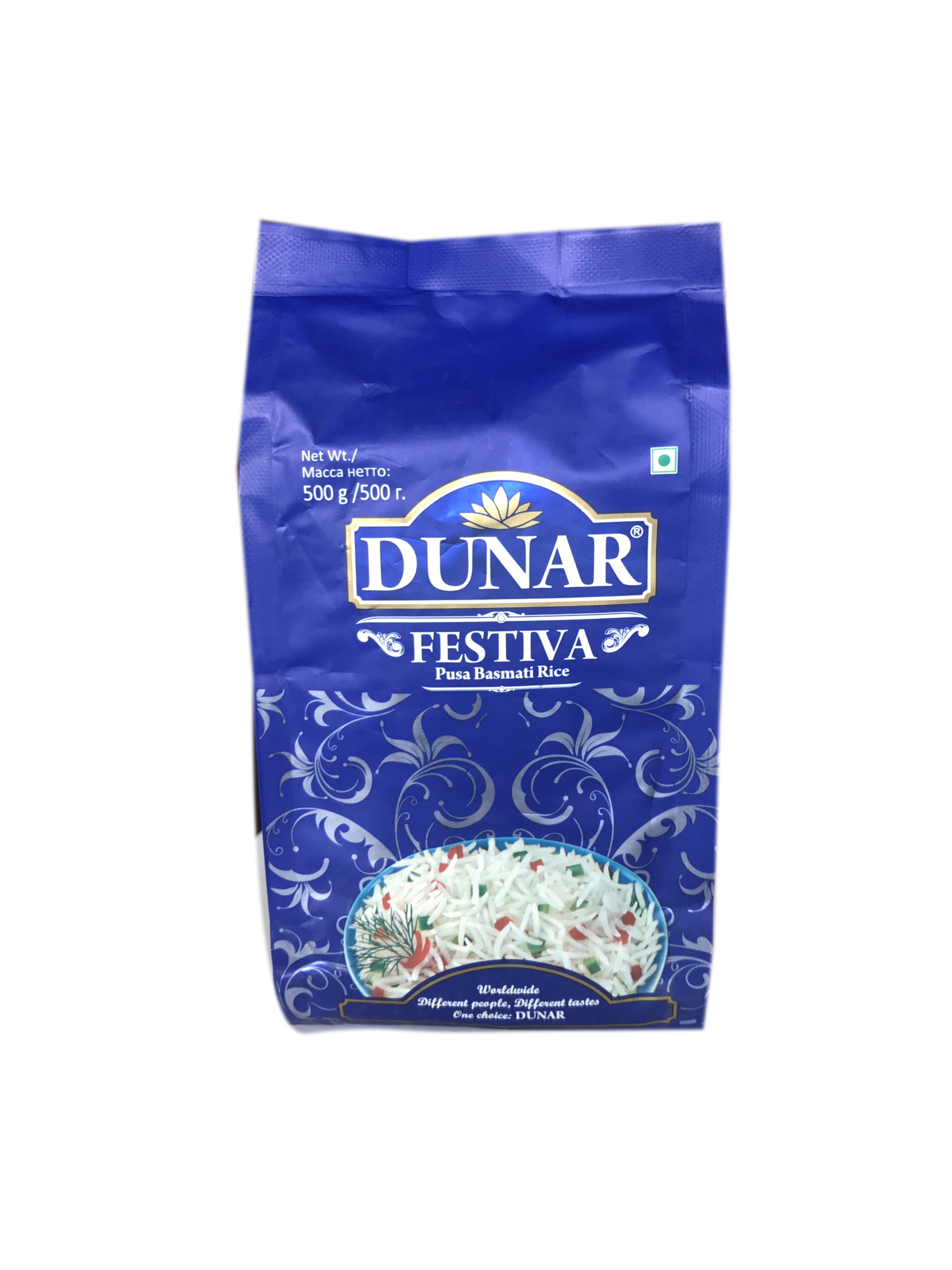 Dunar FESTIVA Pusa Basmati Rice (Дунар ФЕСТИВА длиннозёрный рис басмати, шлифованный), 500 г.