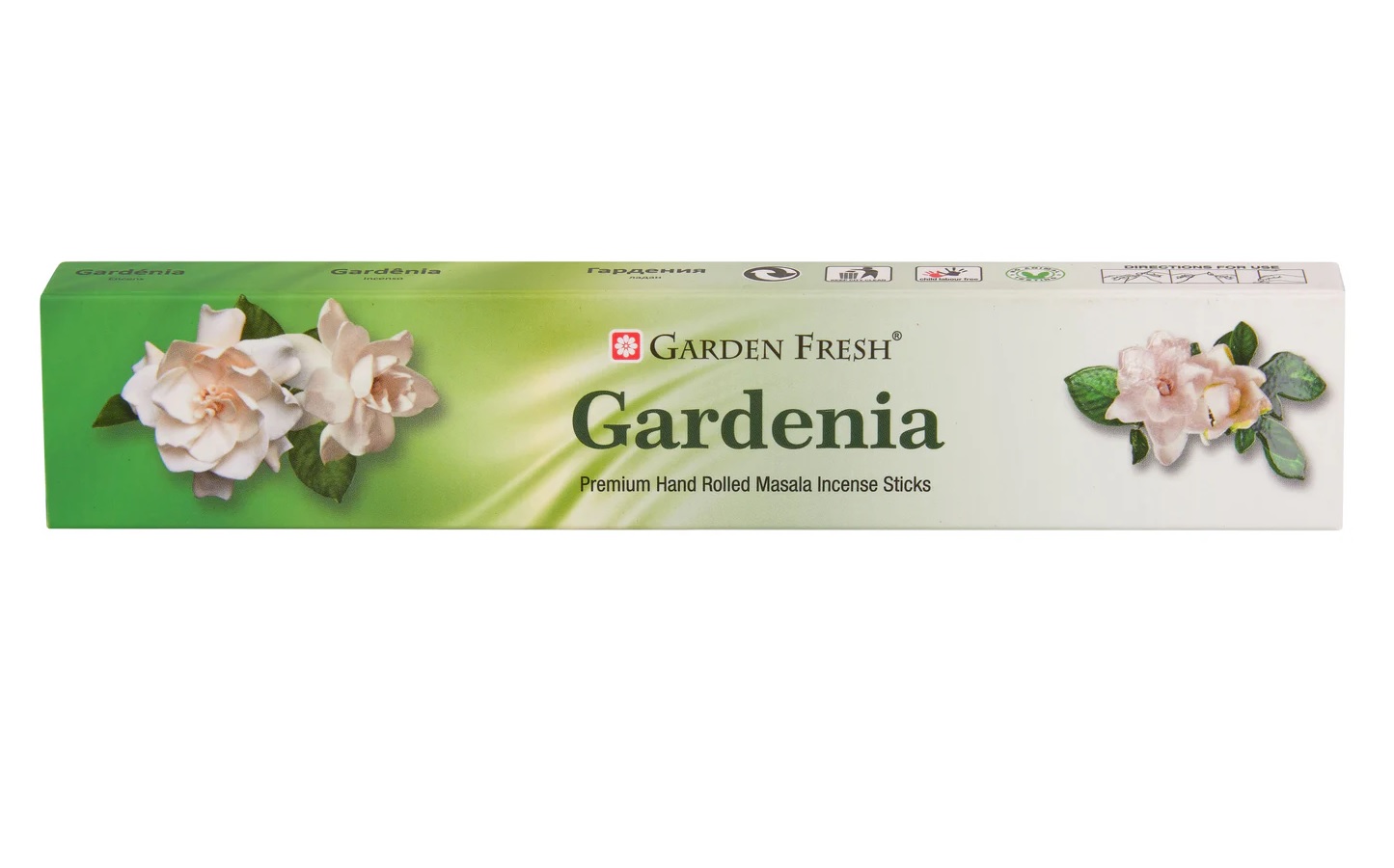 GARDENIA Premium Hand Rolled Masala Incense Sticks, Garden Fresh (ГАРДЕНИЯ премиальные масала благовония ручного изготовления, Гарден Фреш), уп. 15 г.