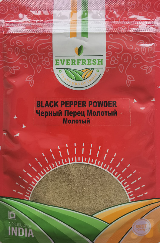 BLACK PEPPER POWDER, Everfresh (ЧЁРНЫЙ ПЕРЕЦ МОЛОТЫЙ, Эверфреш), 50 г.