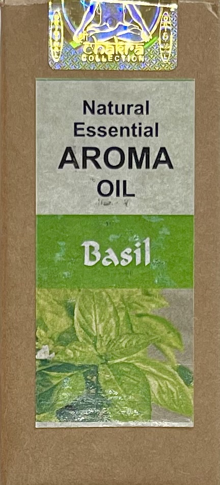 Natural Aroma Oil BASIL, Shri Chakra (Натуральное ароматическое масло БАЗИЛИК, Шри Чакра), 10 мл.