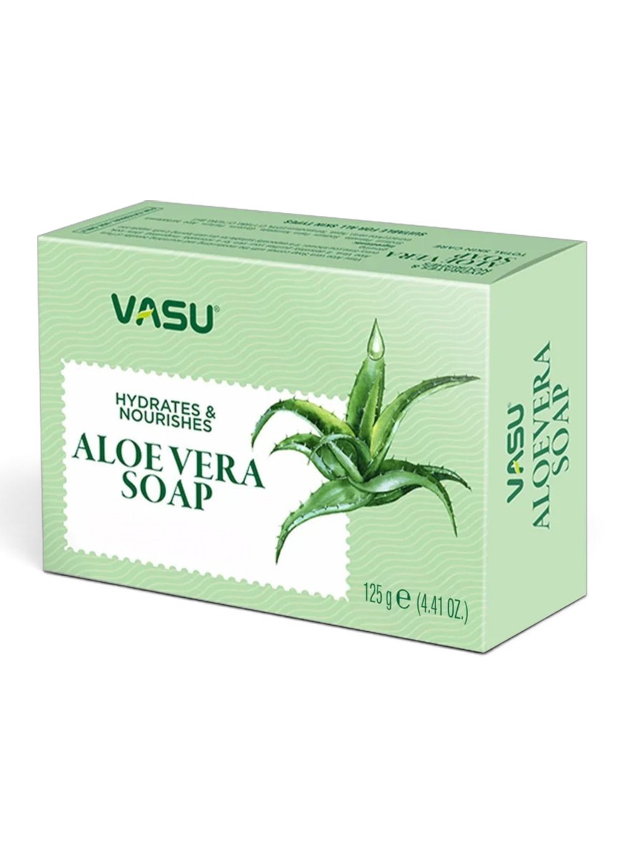 Hydrates & Nourishes ALOE VERA SOAP, Vasu (Увлажняет и питает МЫЛО АЛОЭ (алое) ВЕРА, Васу), 125 г.