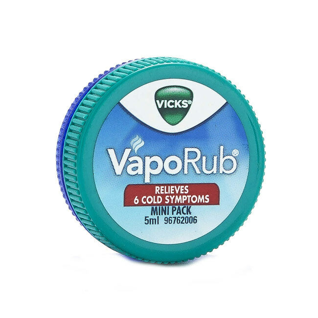 VAPORUB Pocket Pack Vicks (ВАПОРАБ, Бальзам, снимающий 6 симптомов простуды, Викс), 5 мл.