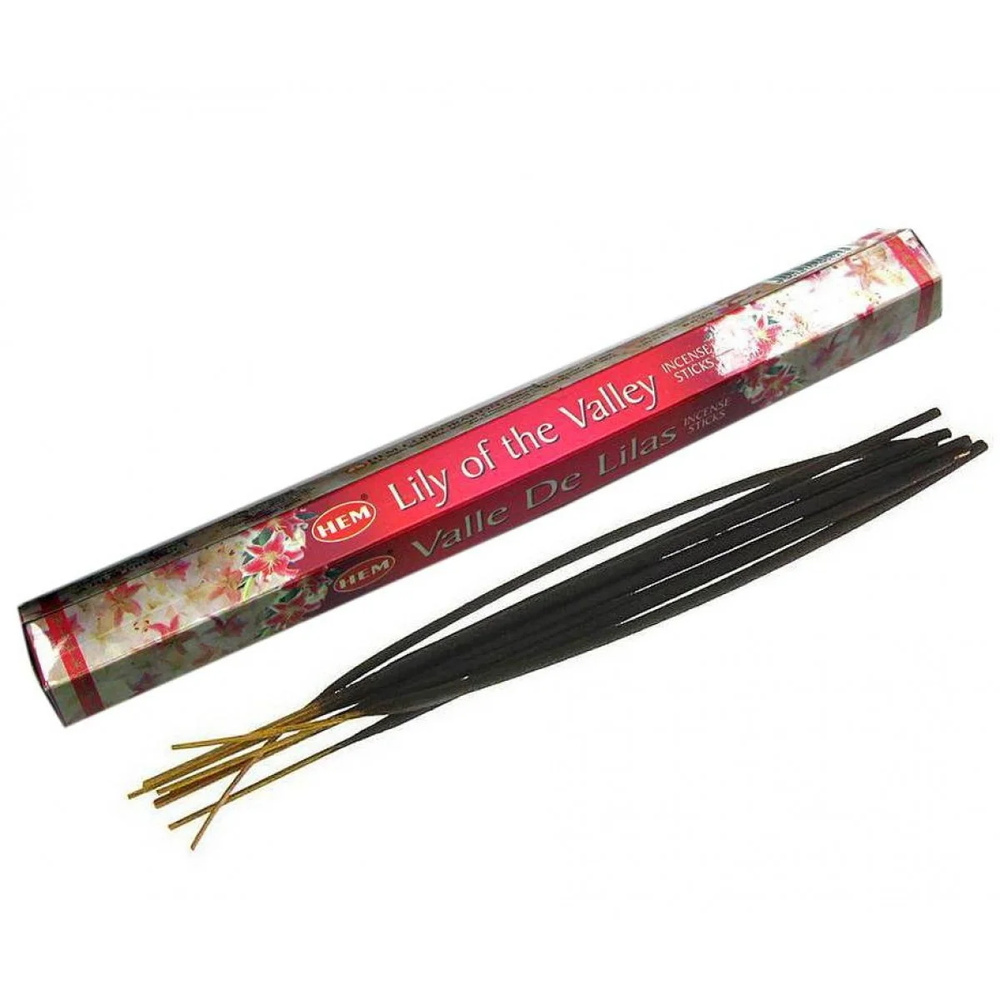 Hem Incense Sticks LILY OF THE VALLEY  (Благовония ЛАНДЫШ, Хем), уп. 20 палочек.